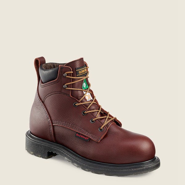 Red Wing Mens Supersole® 2.0 - 6-inch Waterproof Csa Toe - Safety Boots Burgundy - 8217VQDZI